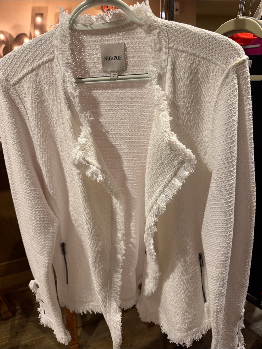 NIC+ZOE White Knit Blazer Jacket